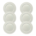 Kit Prato Raso Cottage Porcelana Branca – 6 Peças