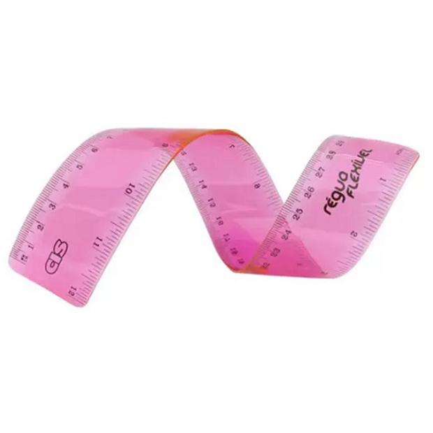 432607a9b223cc37edcc0cc50a91840a.jpg Régua Flexível - Rosa - Imagem 1