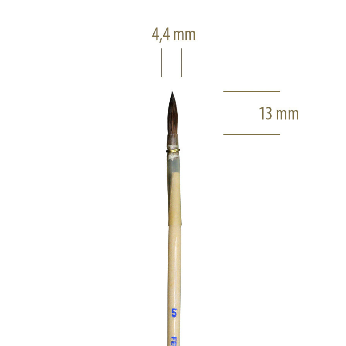 a1c2926032144fd4802caeebb466a866.png 1301 nº 5 - Pincel Feustel Pontiagudo de Pelo Curto - Imagem 1
